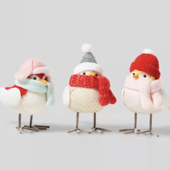NEW Wondershop Mini FabricColorful Winter Clad Trio Bird Set, 2021 - Picture 1 of 7